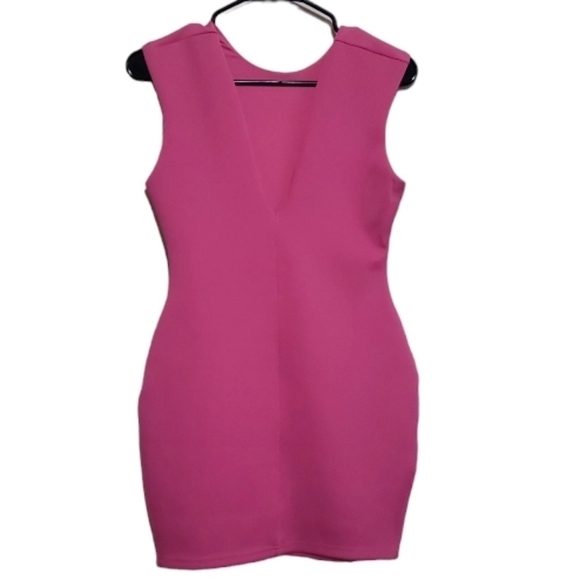 Bec and Bridge Women's Pink Sleeveless V-neck Mini Dress Size 6 - Picture 4 of 7
